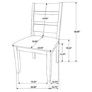 Ladderback Dining Chair (Set of 2) - Brown