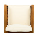Outdoor Acacia Wood Club Wooden Armchair with Cushions (Set of 2)