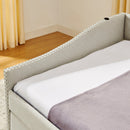 Upholstered Daybed With USB Charging & Pull Out Bed by HouseOfZazla