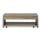 Conrad - Rectangular Lift Top Storage Cocktail Table With Casters - Stone Harbor Gray by Unique Piece Furniture