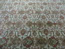8' 5" X 12' Handmade India Agra Floral Oriental Wool Rug Tea Washed Carpet Nice