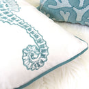 Seahorses Pillow Cover With Matching Back by Unique Piece Furniture