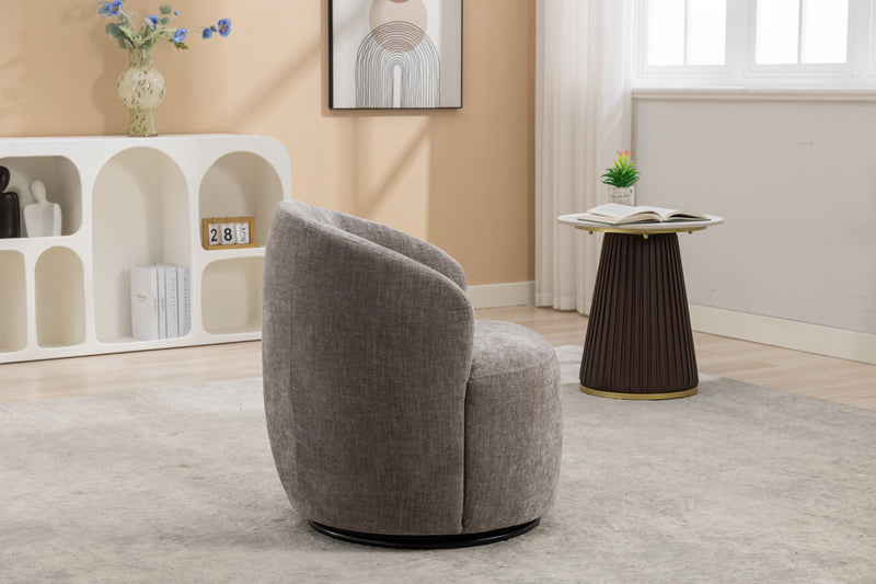 Walker Edison | Chenille Swivel Accent Barrel Chair