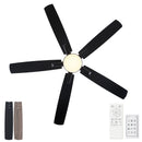 Mordern Flush Mount Ceiling Fan With Light And Remote Control by HouseOfZazla