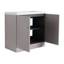 Contemporary Freestanding Bathroom Vanity With Resin Sink & Soft-Close Cabinet Doors by HouseOfZazla