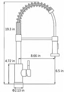 Brushed Nickel Kitchen Faucet with Pull Down Sprayer