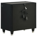 Ravenne 4-piece Velvet Upholstered Eastern King LED Bedroom Set Black