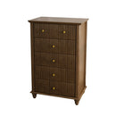 Fluted 5 Drawer Dresser, 45 Inch Tall Modern Chest of Drawers by HouseOfZazla