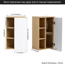 4 Piece Bathroom Vanity Set With Sink, Vanity Combo With Storage Cabinets - Black / Light Oak / White by HouseOfZazla