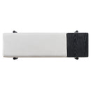 TREXM Farmhouse Upholstered Storage Bench with Hidden Compartment