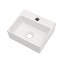 Ceramic Rectangle Wall Mount Bathroom Sink With Single Faucet Hole by HouseOfZazla