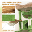 68in Multi-Level Cat Tree Tower with Hammocks & Scratching Posts