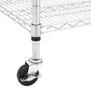 5 tiers of chrome-plated, heavy-duty, adjustable shelving and racking with a 200 lb. weight capacity per wire shelf for warehouses, supermarkets, kitchens, etc. 59.45 "L x 24.02 "W x 71.65 "H