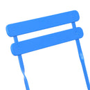 3 Pieces Patio Bistro Balcony Metail Chair Table Set-Blue