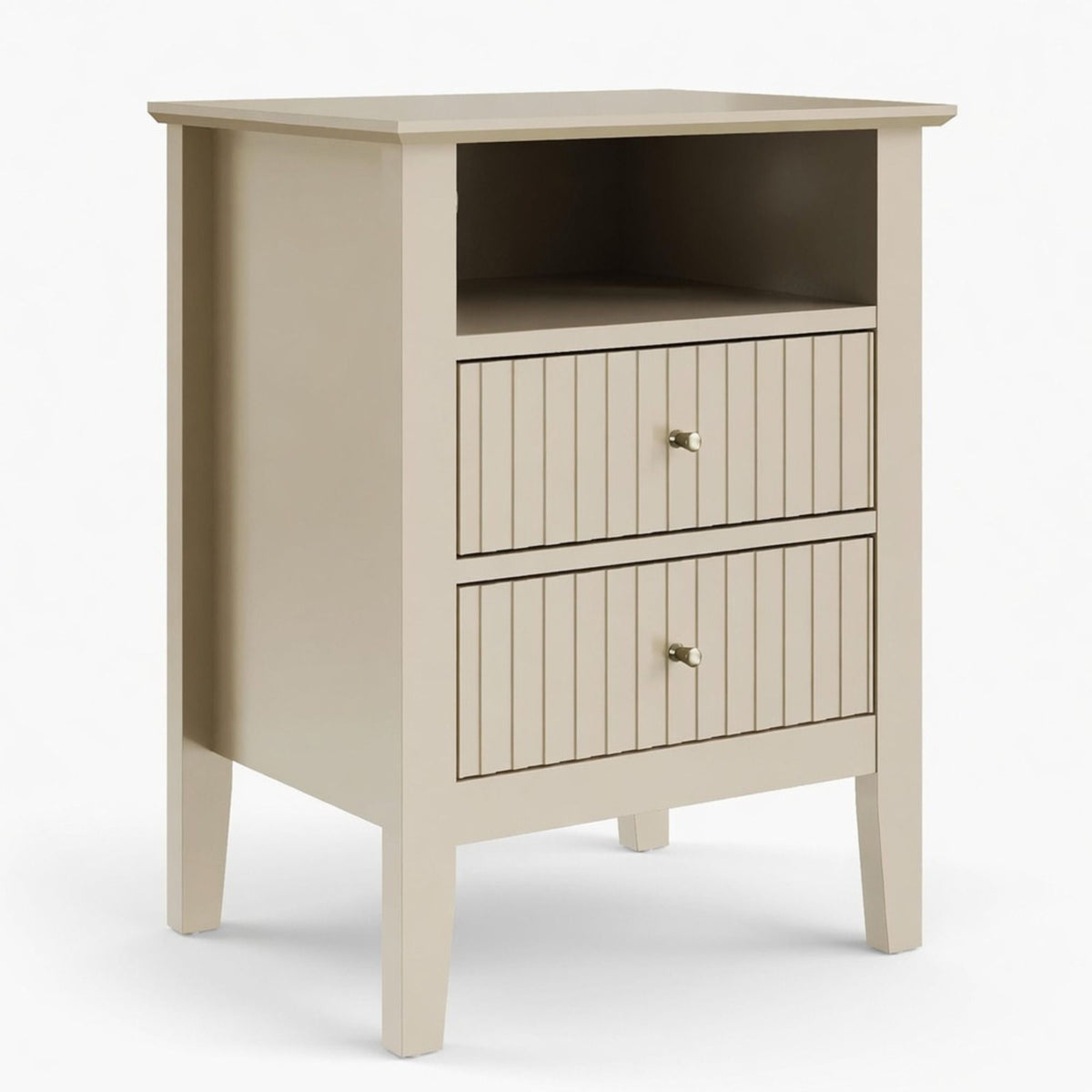 Fluted Nightstand With 2 Drawers, photo 8 of 40