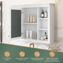 Wall Mounted Medicine Cabinet With Mirror, Storage Cabinet Featuring 6 Open Shelves And Adjustable Interior by HouseOfZazla