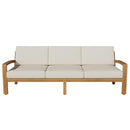 Outdoor L Shape 3pcs Acacia Wood Patio Sofa Set by HouseOfZazla