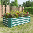 Metal Raised Garden Bed, Rectangle Raised Planter 4×2×1ft by HouseOfZazla