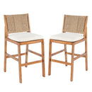 Outdoor Acacia Wood Bar Stools (Set of 2)