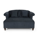 Upholstered Chaise Lounge With Scroll Arms, Turned Legs And 2 Pillows by HouseOfZazla