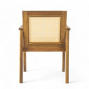 Preston Outdoor Dining Chair With Cushion Set of 2 - Teak / Beige