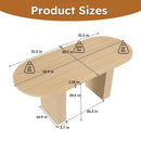 Oval Dining Table With Wood Strip Base by HouseOfZazla