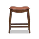 Barlow - Backless Saddle Counter Stool - Brown by HouseOfZazla