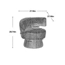 360 Degree Swivel Cuddle Barrel Accent Chairs, Round Armchairs with Wide Upholstered, Fluffy Fabric Chair for Living Room, Bedroom, Office, Waiting Rooms