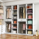 Freestanding Closet System with 6 Open Shelves and 2 Hanging Rods by HouseOfZazla