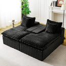 Double Chaise Lounge With Full Compressed Sponge