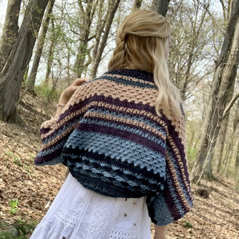 Ebb and Flow Herbal Dyed Silk Shrug Pattern