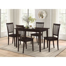 Stan - 5 Piece Dining Set With Rectangular Table And Slat Back Chairs - Cappuccino by HouseOfZazla