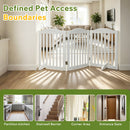Wooden Freestanding Foldable Pet Gate for Dogs