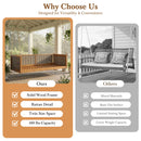 TOPMAX Outdoor Classic Solid Wood Twin Size Swing Bed by HouseOfZazla