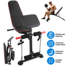 Adjustable Weight Bench with Preacher Curl Pad Resistance Bands Leg Extension Foldable Strength Training Workout Bench for Home Gym Full Body Exercise