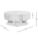 Nebula 35.5' Round Pillar Leg Coffee Table Warm Natural Brown Burl Wood