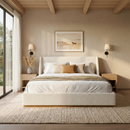 Luxury Upholstered Bed with Wings by HouseOfZazla