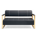 Modern Upholstery Accent Loveseat Sofa For Living Room 2 Seater With Metal Arms by HouseOfZazla