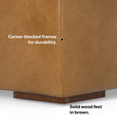 Brazilian Handcrafted Genuine Aniline Leather Sectional Sofa