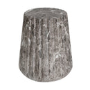 Outdoor Cleme Carved Side Table, Brown End Table