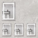 20 X 28" Bathroom Medicine Cabinet With Mirror Wall Mounted LED Bathroom Mirror Cabinet With Lights, Anti-Fog, Waterproof, Dimmable, 3000K~6000K, Single Door, Touch Swich, Storage Shelves - Silver by HouseOfZazla