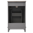 Modern Small Bathroom Vanity Cabinet With Ceramic Basin, Ample Storage, 1 Soft Close Door by HouseOfZazla