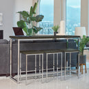 4 Piece Counter Table Set With Built In Power Outlet - Brown by HouseOfZazla