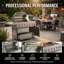 75300 BTU 6 Burners Deluxe Stainless Steel Gas Outdoor Kitchen Barbecue Island Grill by HouseOfZazla