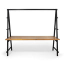 Huckleberry - Acacia Wood Outdoor Dining Table with Plant Hanger - Teak by HouseOfZazla
