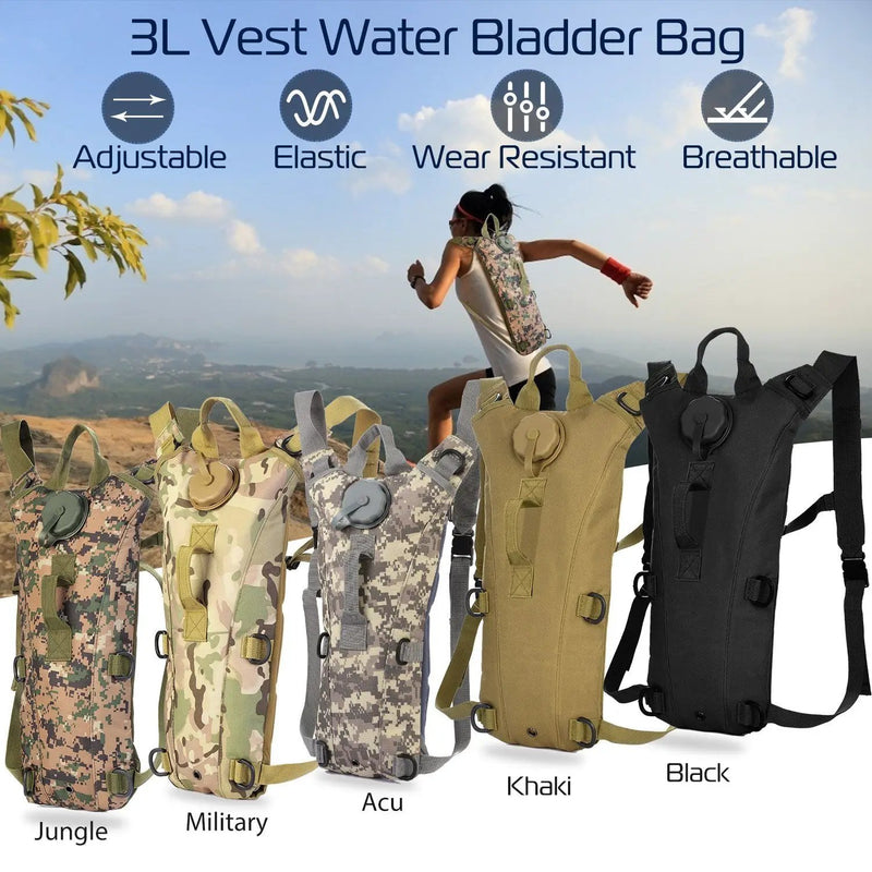 iMounTEK Tactical Hydration Pack 3L Water Bladder Adjustable Water Drink Backpack for Hiking Cycling Climbing Running, photo 9 of 14