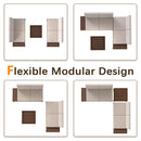 HDPE Outdoor Patio Sofa Set, 3-Piece Modern Conversation Set by HouseOfZazla