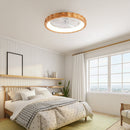 20" Plum Blossom Flush Mount Ceiling Fan with Lights and Remote