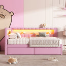Upholstered Platform Bed With USB Ports And LED Belt by HouseOfZazla