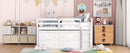 Loft Bed With Retractable Writing Desk And 4 Drawers, With Lateral Portable Desk And Shelves by HouseOfZazla